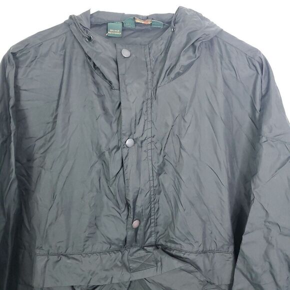 J Crew Jacket Mens M Windbreaker Oarsman Hooded Pullover Slick Vintage Nylon - Picture 2 of 14